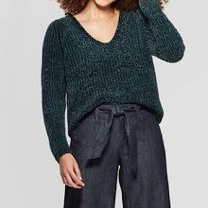A New Day | Chenille V Neck Sweater